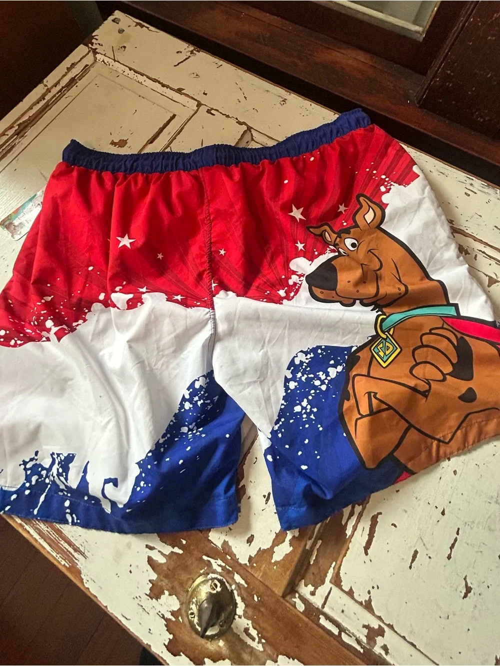 Scooby-Doo Swim Trunks Adult Mens Beach Shorts w Mesh Lining, Size 2XL, 2 Pocket